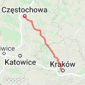 Mapa Kraków - Częstochowa